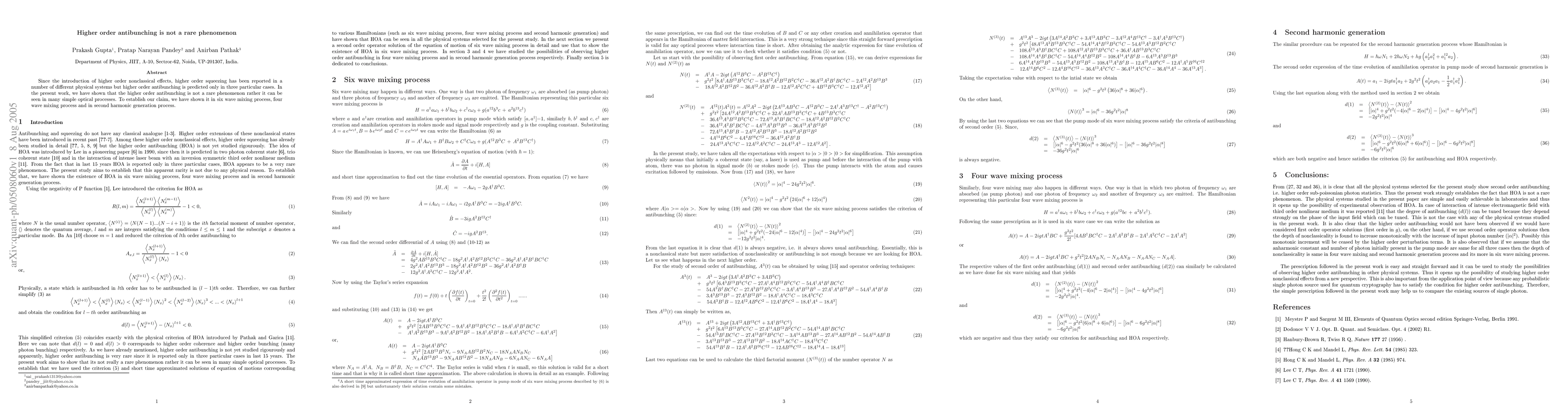 Thumbnail for Higher order antibunching is not a rare phenomenon