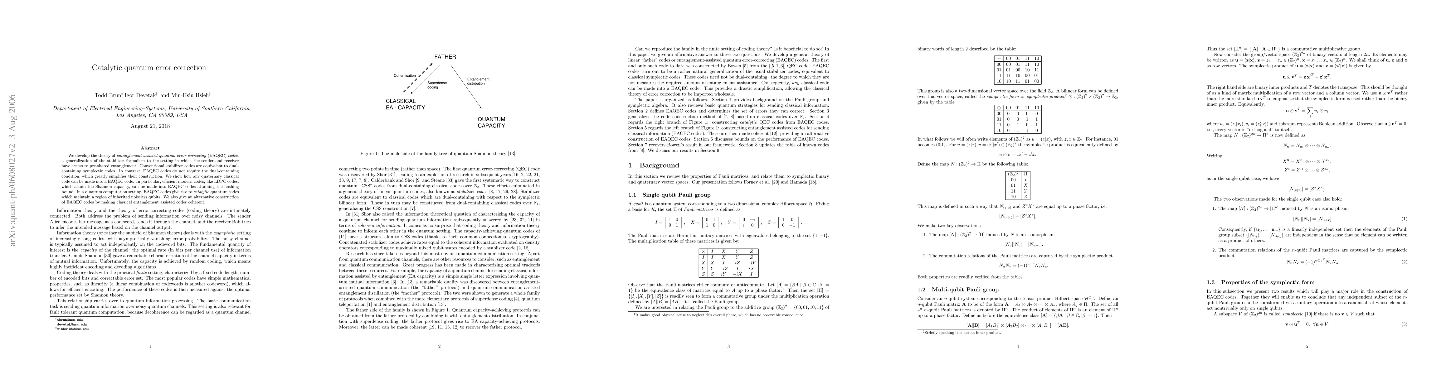 Thumbnail for Catalytic quantum error correction