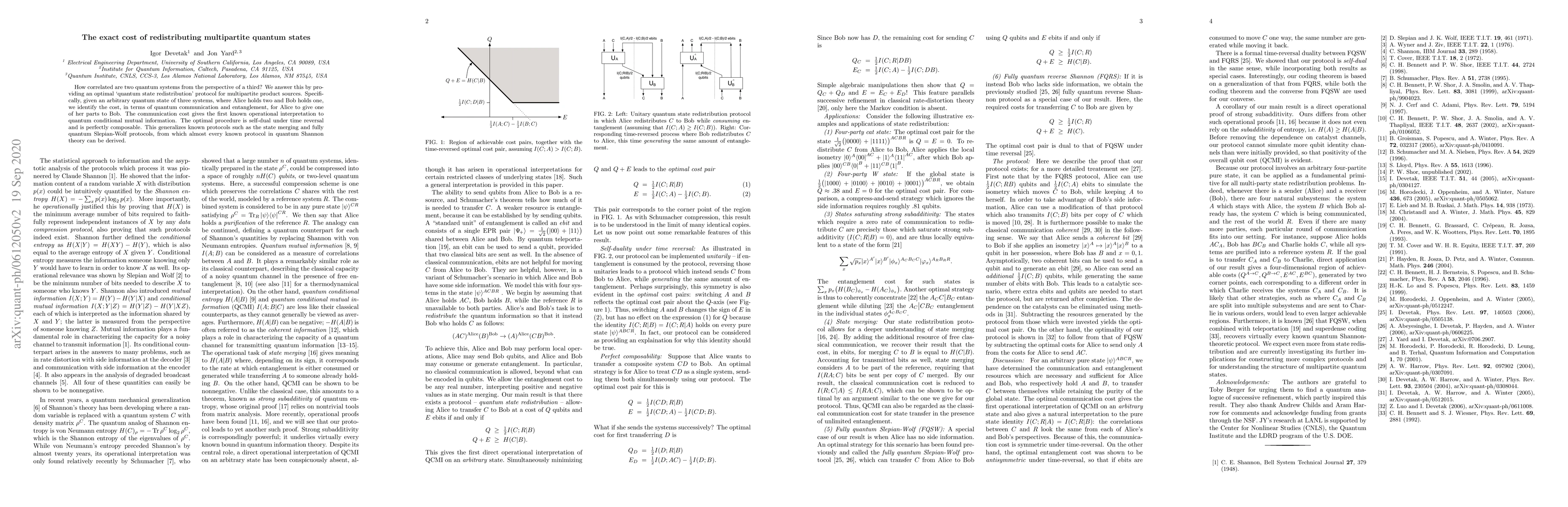 Thumbnail for The exact cost of redistributing multipartite quantum states