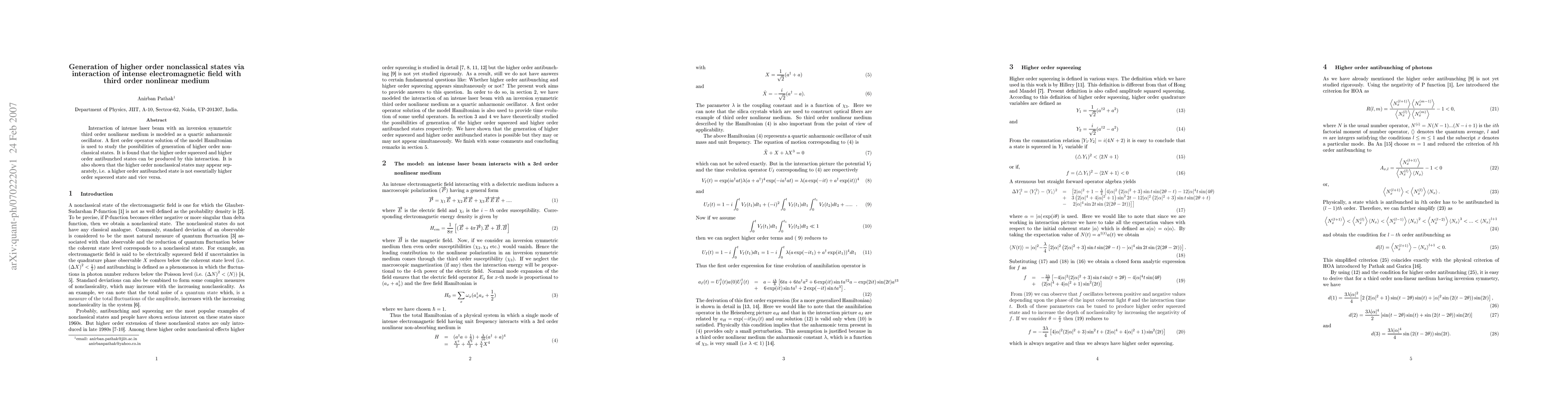 Thumbnail for Generation of higher order nonclassical states via interaction of
  intense electromagnetic field with third order nonlinear medium