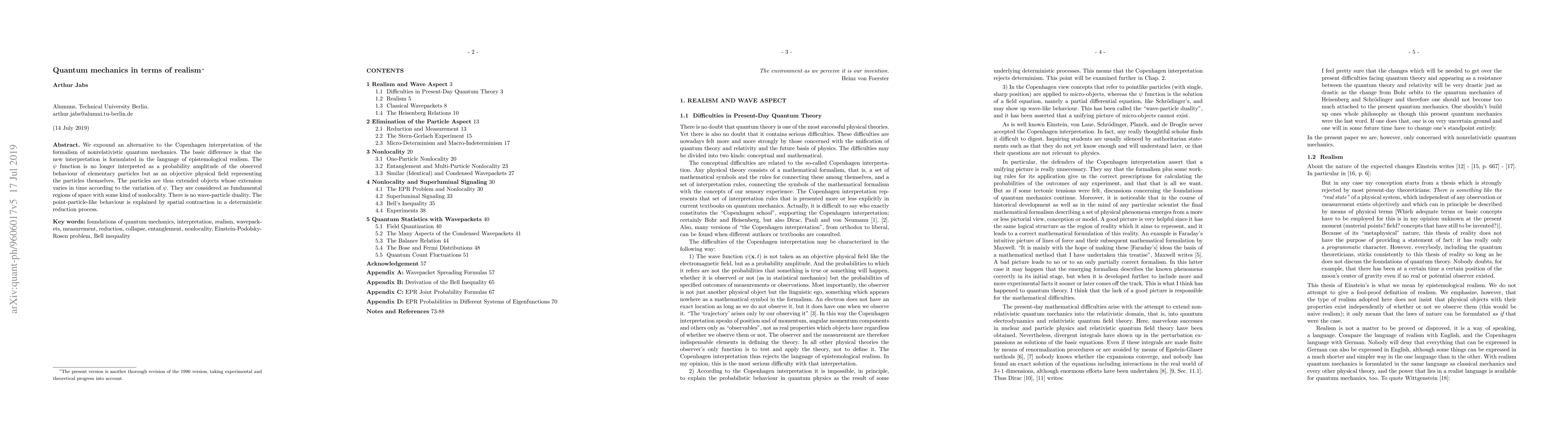 Thumbnail for Quantum Mechanics in Terms of Realism
