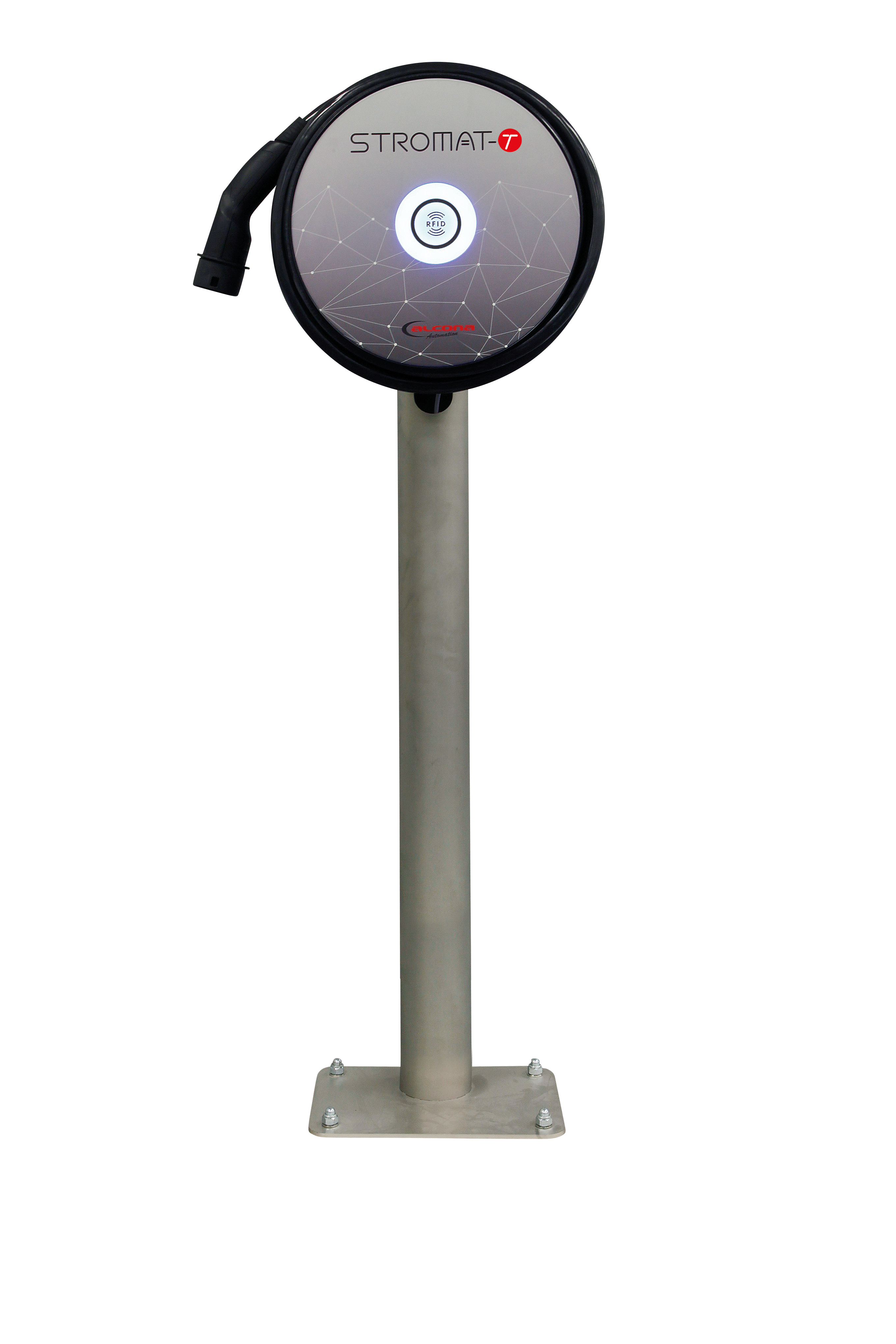 Alcona Ladestation STROMAT-T mit Typ 2-Ladekabel (bis 43 kW) als Truck-Ladelösung Alcona STROMAT Wallbox mit Fuß