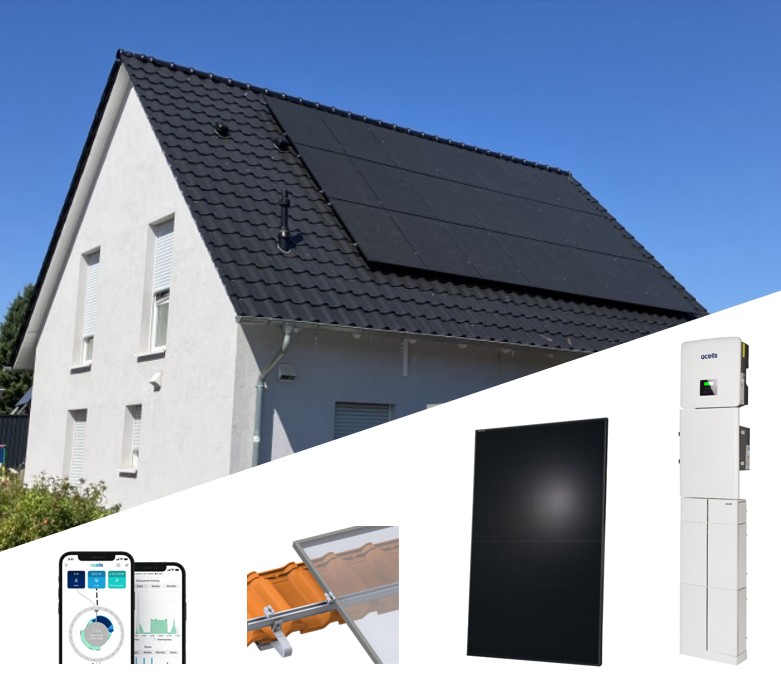 Komplett-Set Dach-PV-Anlage mit Q Cells Q.HOME + ESS HYB-G3 Solarspeicher und Dachträger Komplett-Set Dach-PV-Anlage mit Q Cells Q.HOME + ESS HYB-G3 Solarspeicher und Dachträger