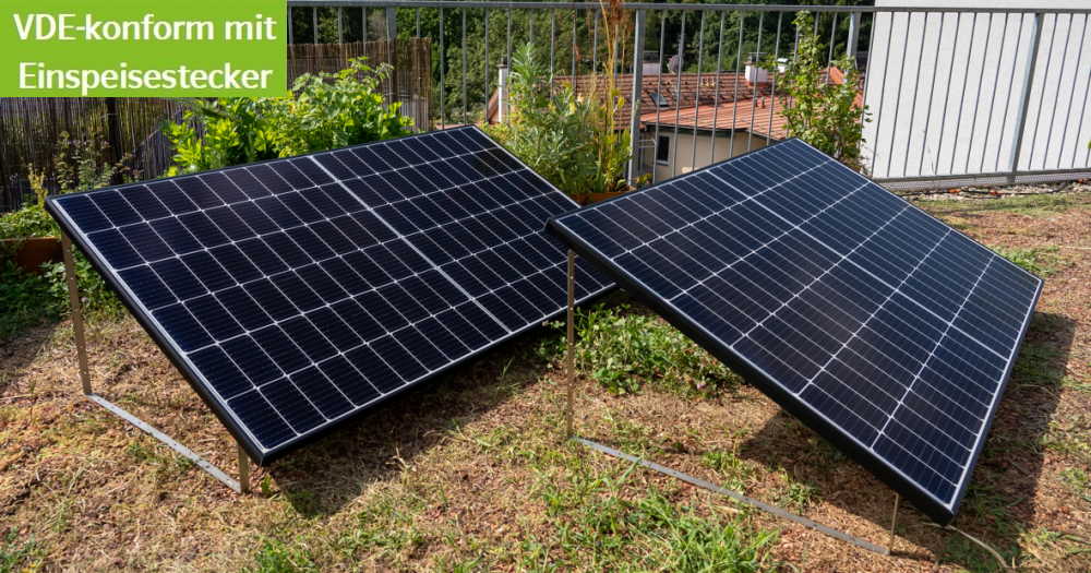 LM-G-Stahlb-gel-1-2-_VDE2 EET LightMate G+ - Zwei Solarmodule mit Aufsteller, Balkonhaken oder Wandschienen