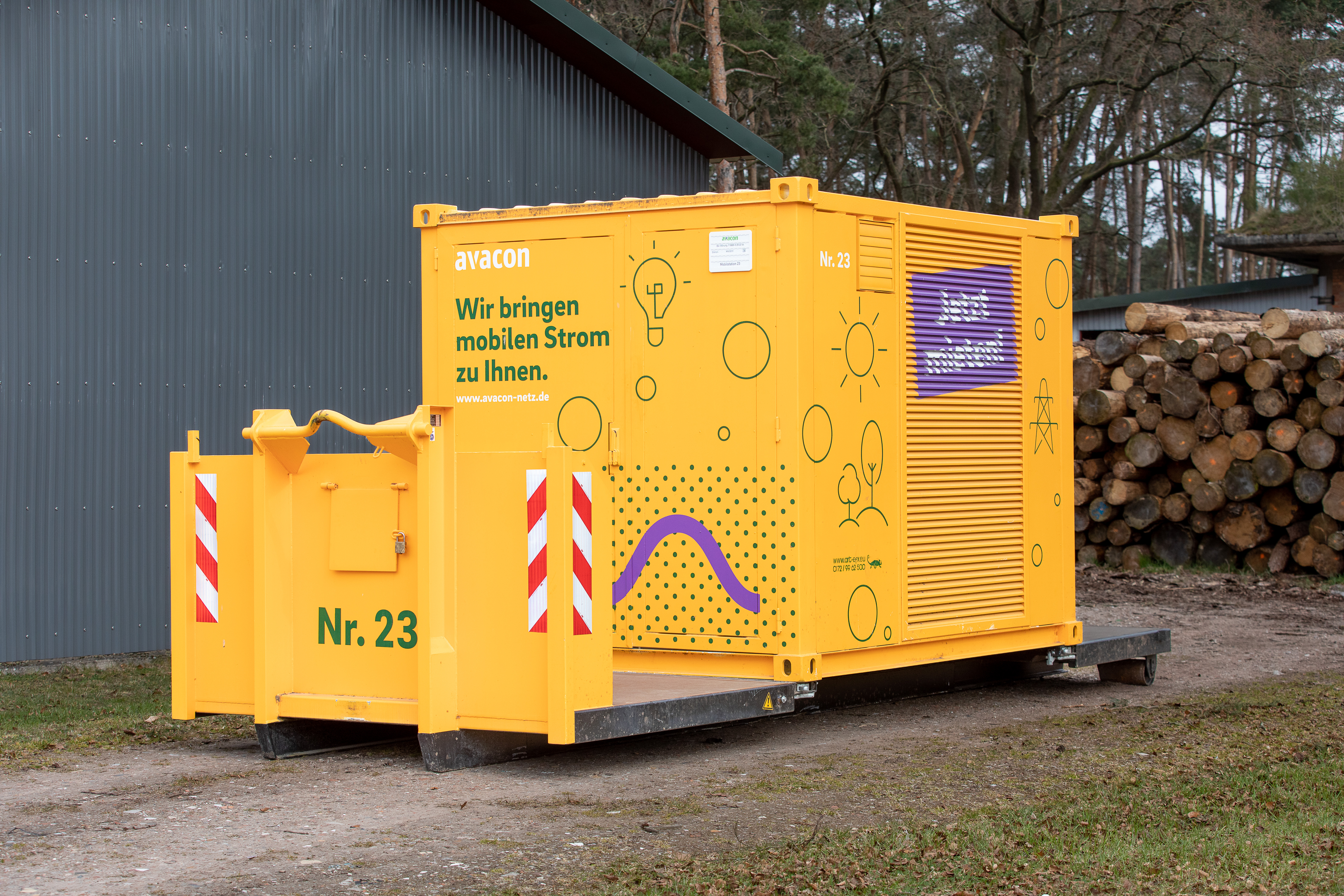 Vermietung von mobilen Trafostationen