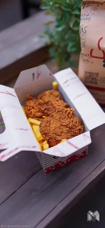 اول دوربین دور جعبه غذا به سمت راست گردش دارد
بعد روش زوم میکنه