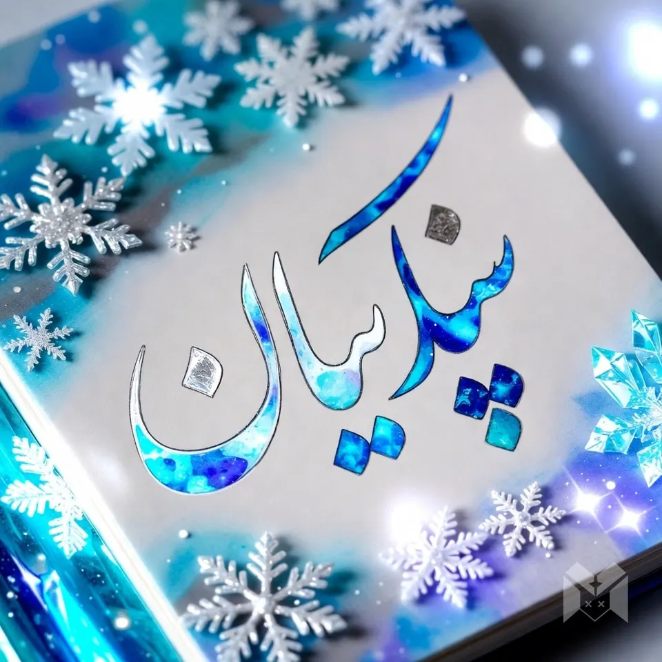 طراحی اسم «دِلانا» با تم Frozen و فونت فارسی بدون هیچ نوشته انگلیسی، الهام‌گرفته