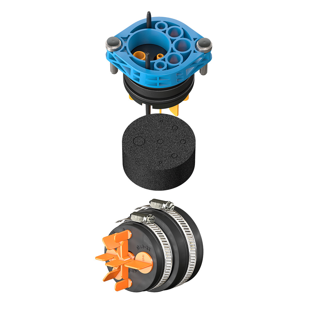 DOYMA Abdichtelement für Telekom inkl. Mantelrohrendstopfen