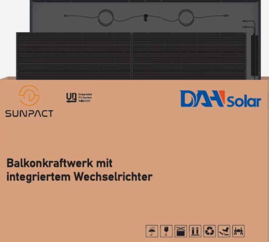 DAH/SunPact Solar Balkonkraftwerk – innovatives All-in-One-System mit integriertem Wechselrichter