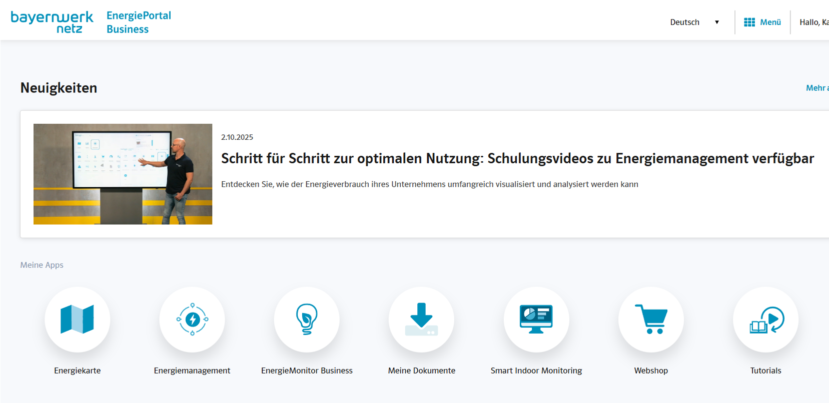 EnergiePortal Business für Industrie- und Gewerbekunden