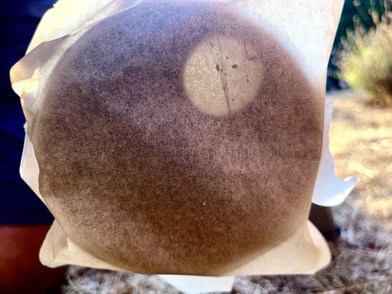 Image of the sun from a pin hole camera 