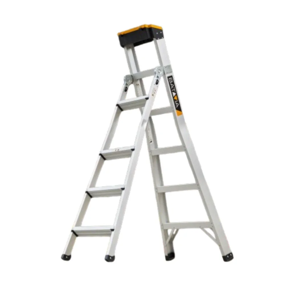 Batavia Giraffe 3u1 kombinirane aluminijske ljestve — 5+4 gazišta, 1,80–2,99 m, 150 kg