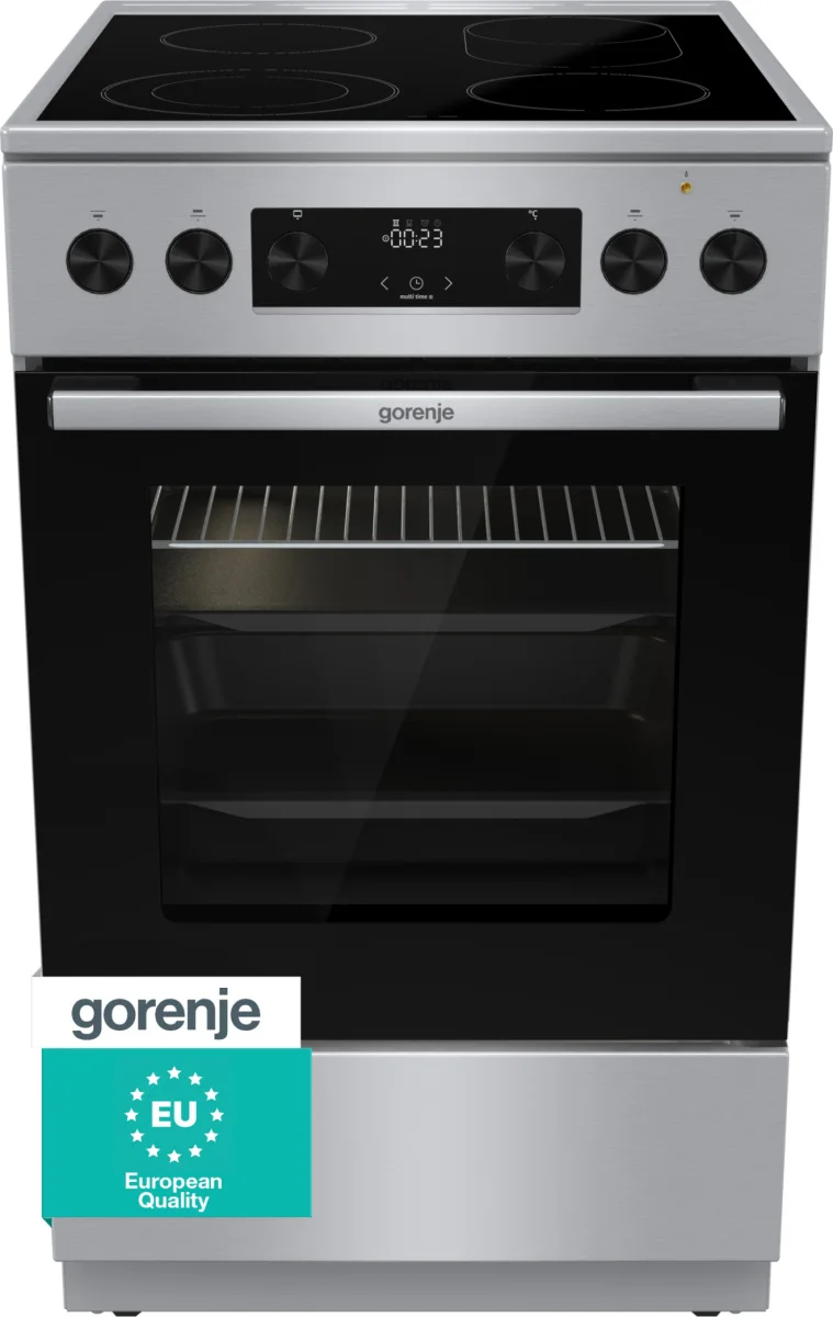 Gorenje GECS5C70XPA električni štednjak 50 cm, staklokeramika, pećnica 70 l s AirFry