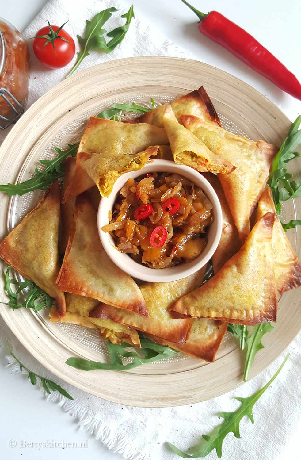 Vegetarische Indiase samosa's