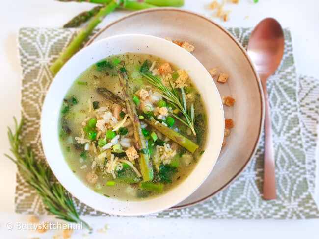 recept groene minestrone met risotto soep © bettys kitchen