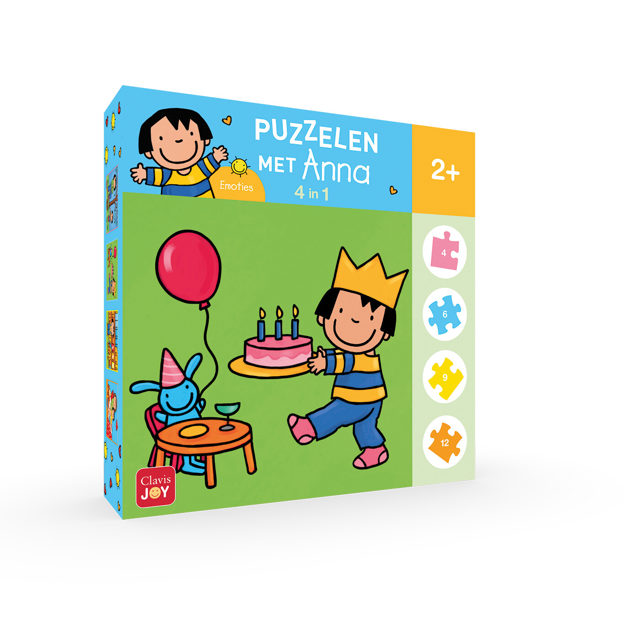 Omslag van Puzzelen met Anna. 4-in-1-puzzel emoties