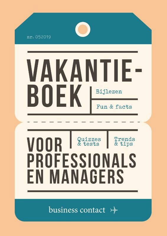 Omslag van Vakantieboek voor professionals en managers