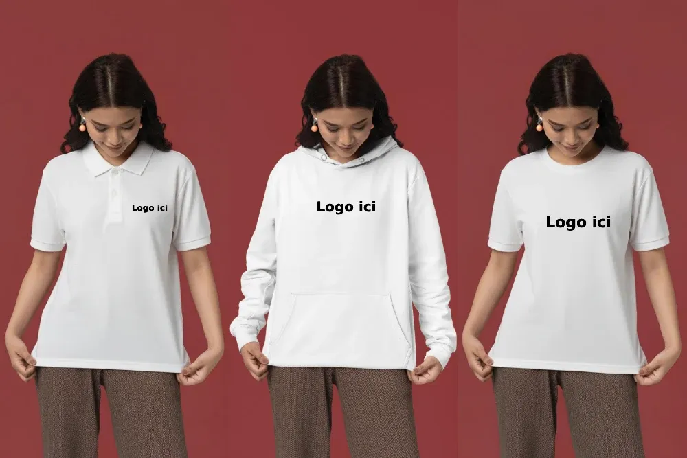 taille de logo sur des vetements personnalisés