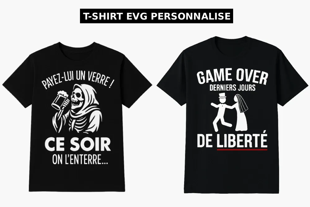 modèle t-shirt evg personnalise drôle
