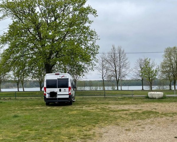 Stellplatz am Campingplatz Bergwitz