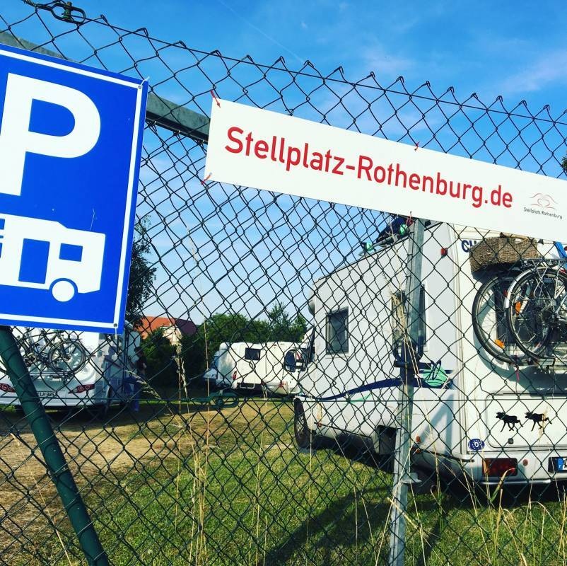 Stellplatz Rothenburg — On private ground in Rothenburg ob der Tauber