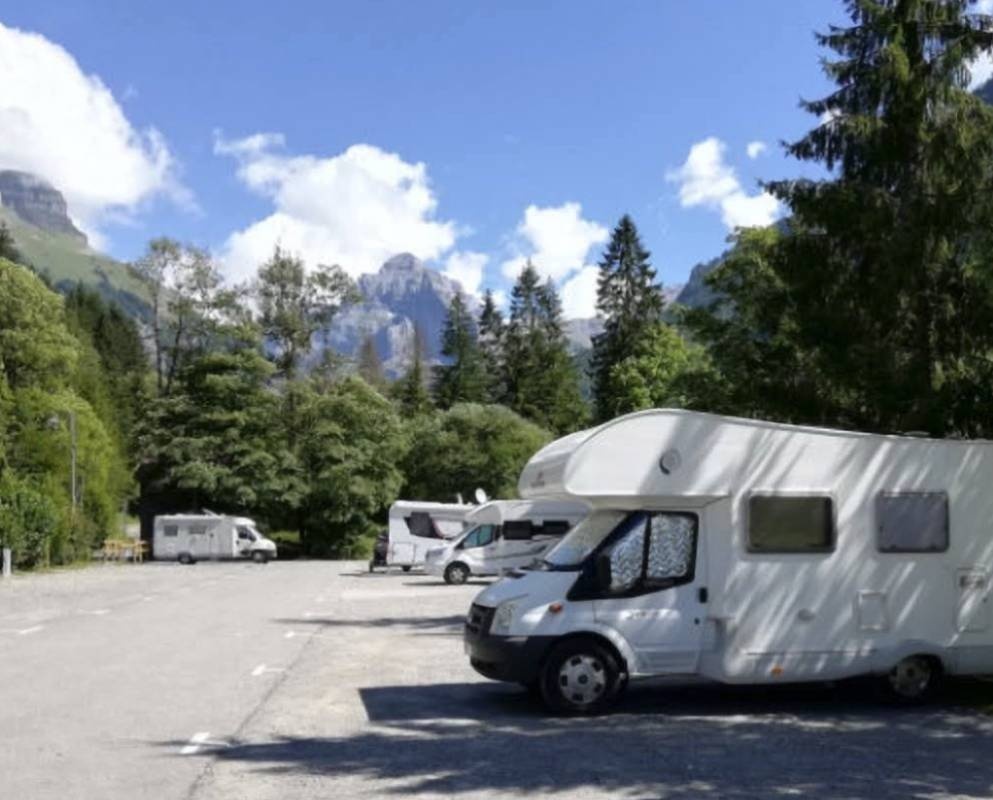 Stellplatz Sixt-Fer-à-Cheval — Camperplads in Sixt-Fer-à-Cheval