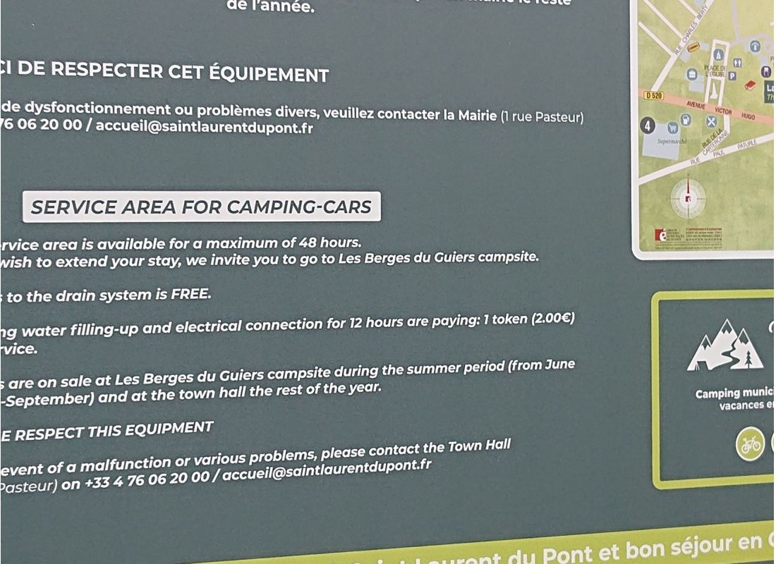 Stellplatz Saint-Laurent-du-Pont — Area Autocaravanas in Saint-Laurent-du-Pont