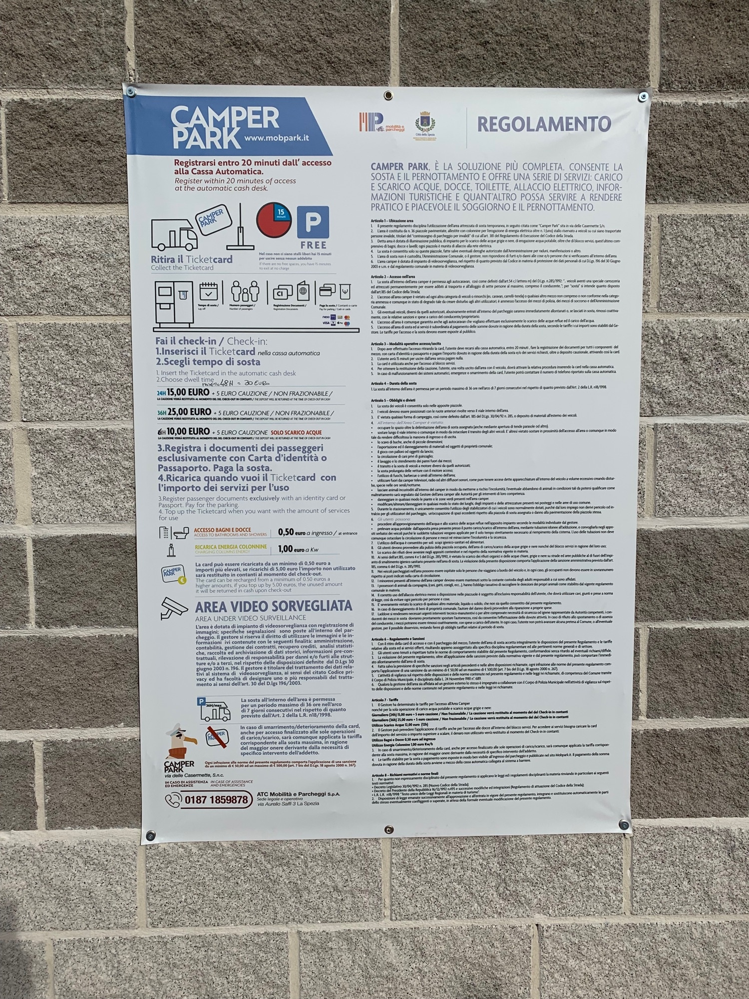 Area Sosta Camper ATCMP — Bobilplass in La Spezia