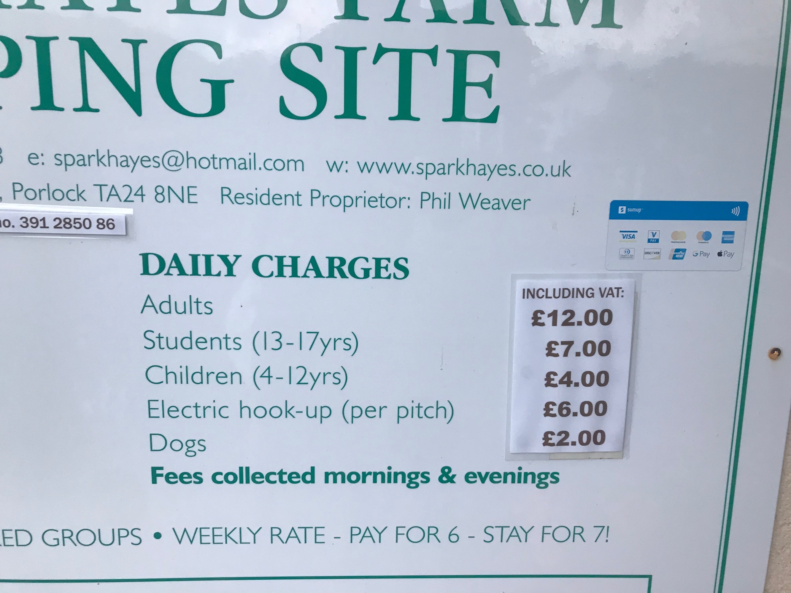 Sparkhayes Farm Camping Site — Camping in Somerset West and Taunton