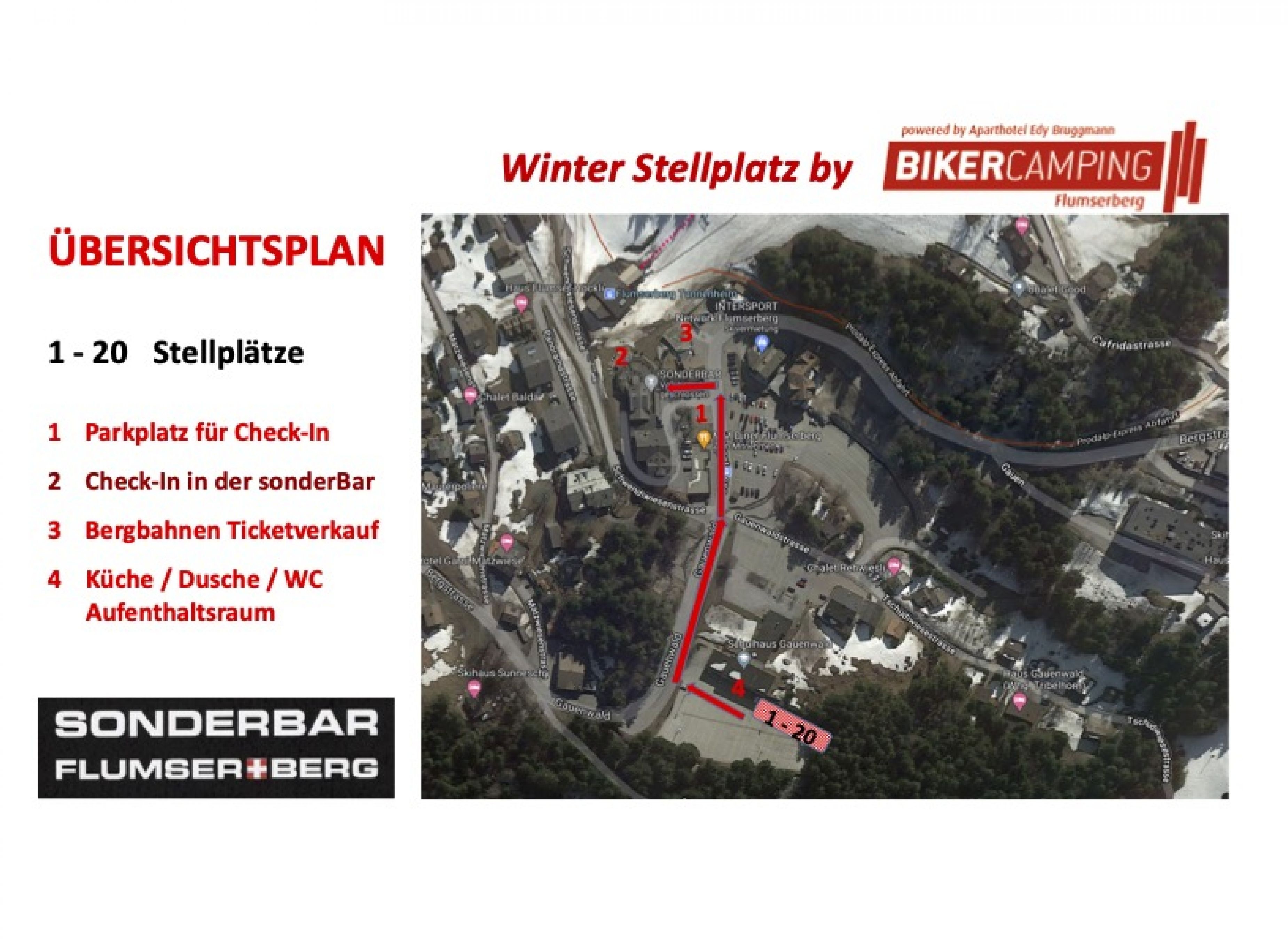 Biker Camping Flumserberg — Sp. parking dla kamperów in Flums