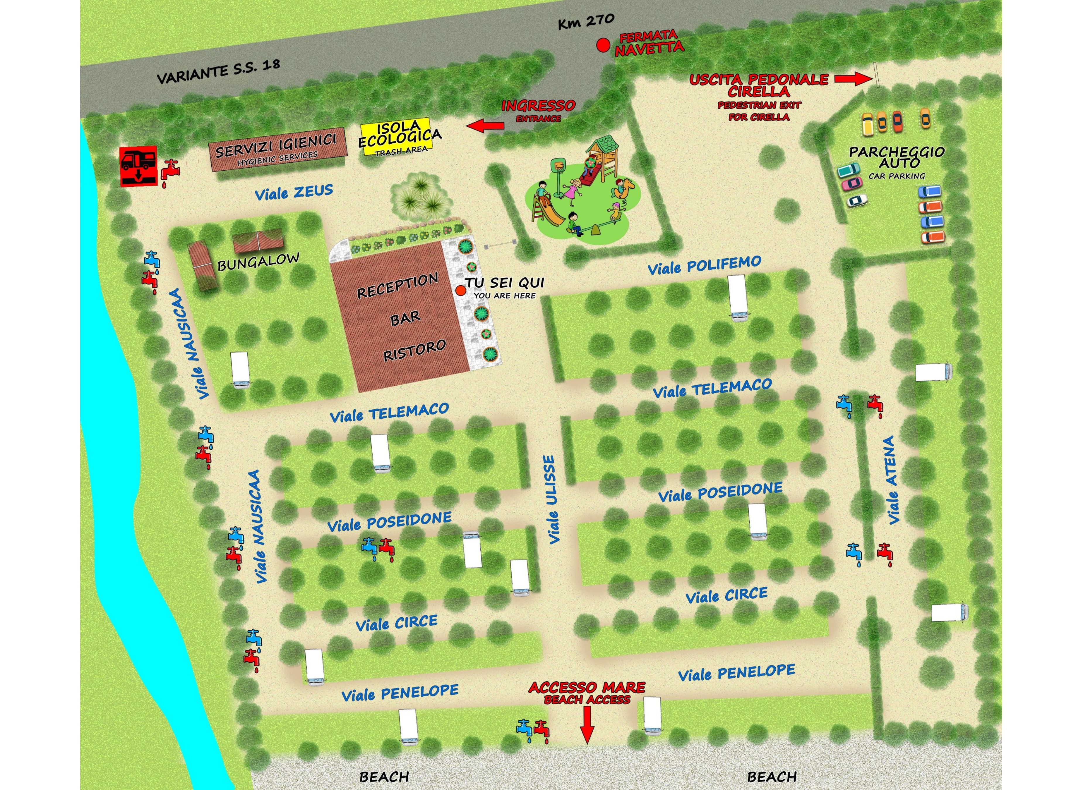 Area Camper Ulisse — Sp. parking dla kamperów in Diamante