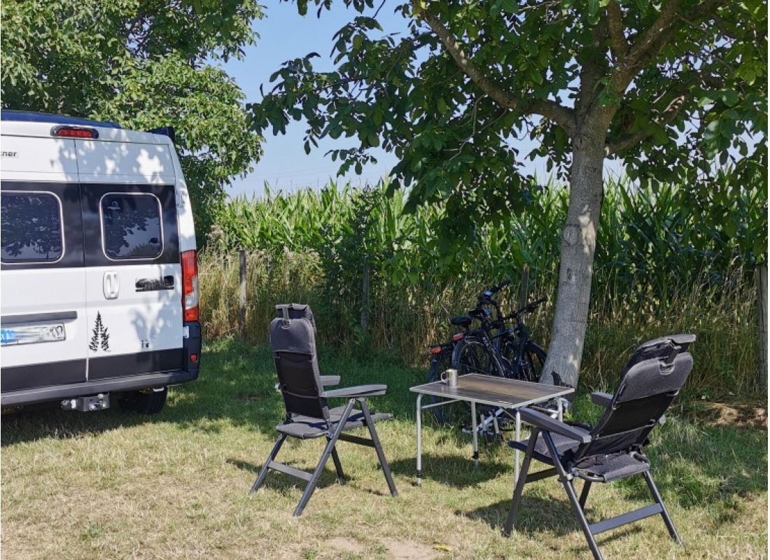 Ruhe und Erholung am Rheindeichfuß mit direktem Anschluß an Radweg auf der Deichkrone #1 — Stellplatz in Rees