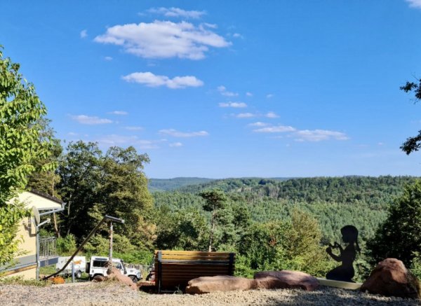 Einzelplatz mit Blick in den Pfälzer Wald