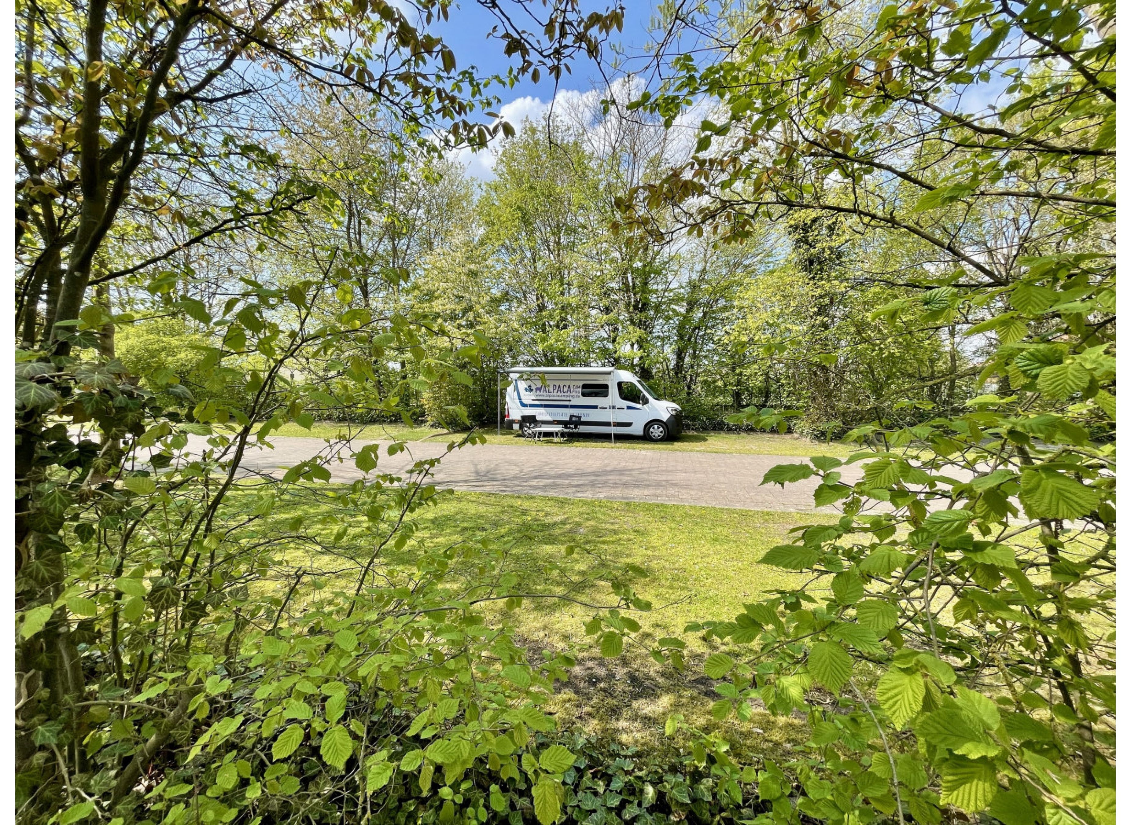 Entspannter Stellplatz unter Bäumen in Borgentreich — Camperplads in Borgentreich