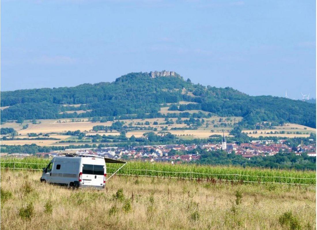 Aussicht auf den Gottesgarten — Camperplads in Bad Staffelstein
