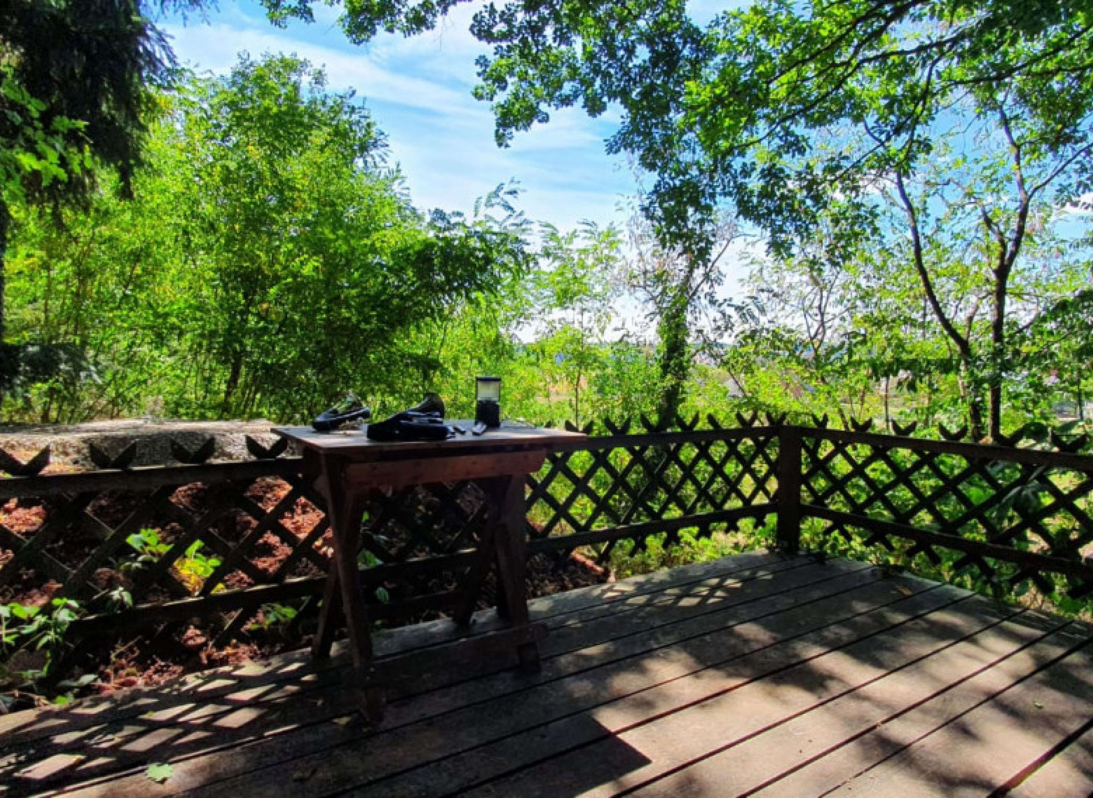 Waldrandidyll neben der Jagdhütte — Campervan Site in Geiselwind