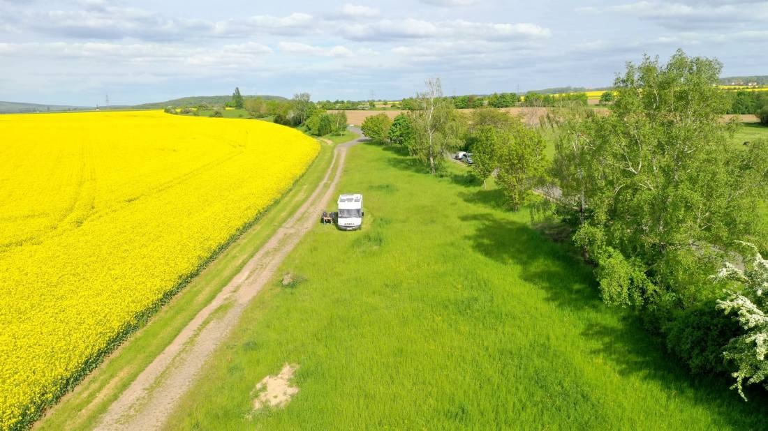 Wiesenplatz bei Kathrin — Aire camping car in Mönchenholzhausen