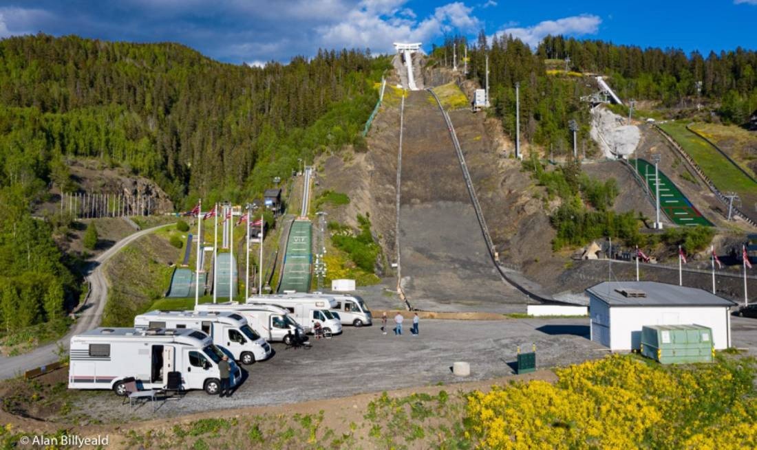 Vikersundbakken — Camperplads in Vikersund