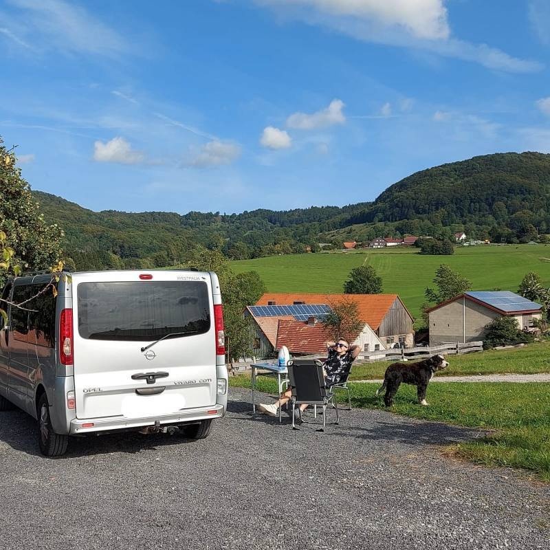 Wohnmobilstellplatz Lahmenhof — Campervan Site in Poppenhausen (Wasserkuppe)