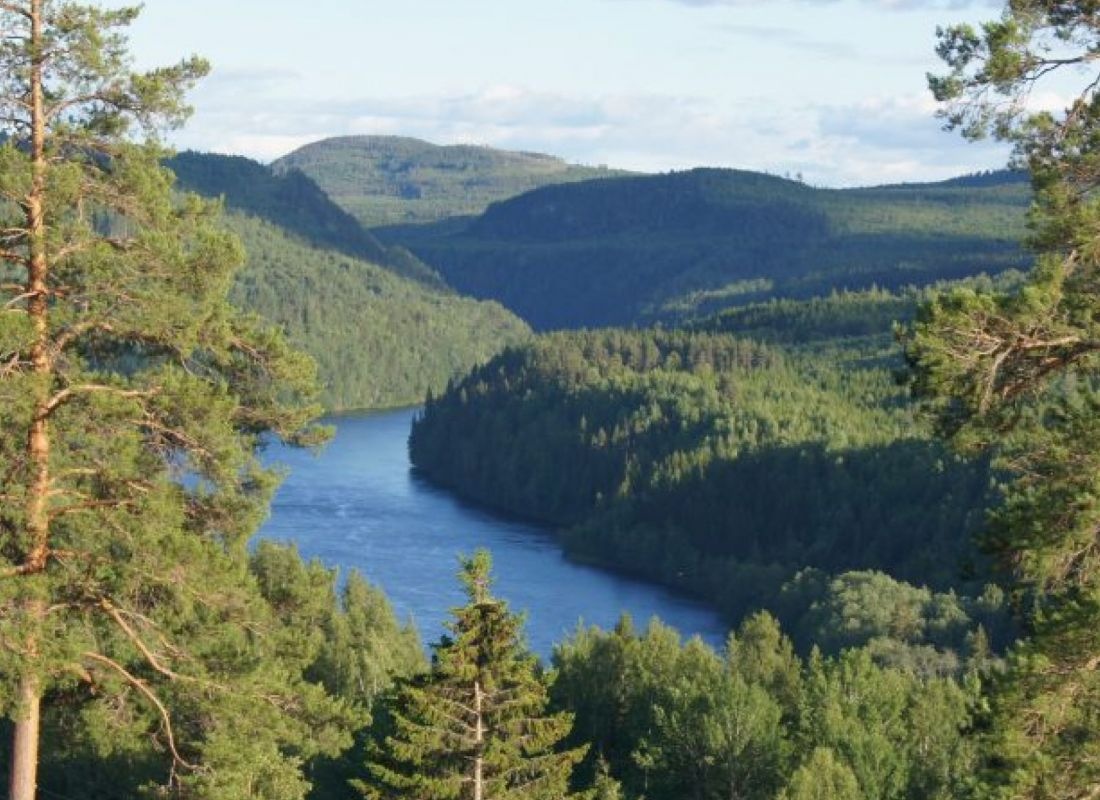 Utsikten turistgård i Sillre — Area di sosta in Liden