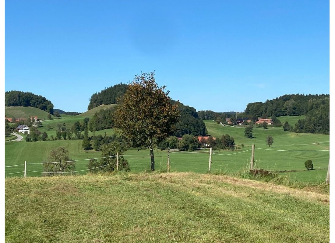 Stellplatz im Allgäu mit toller Bergsicht — Sítio para autocaravanas in Amtzell