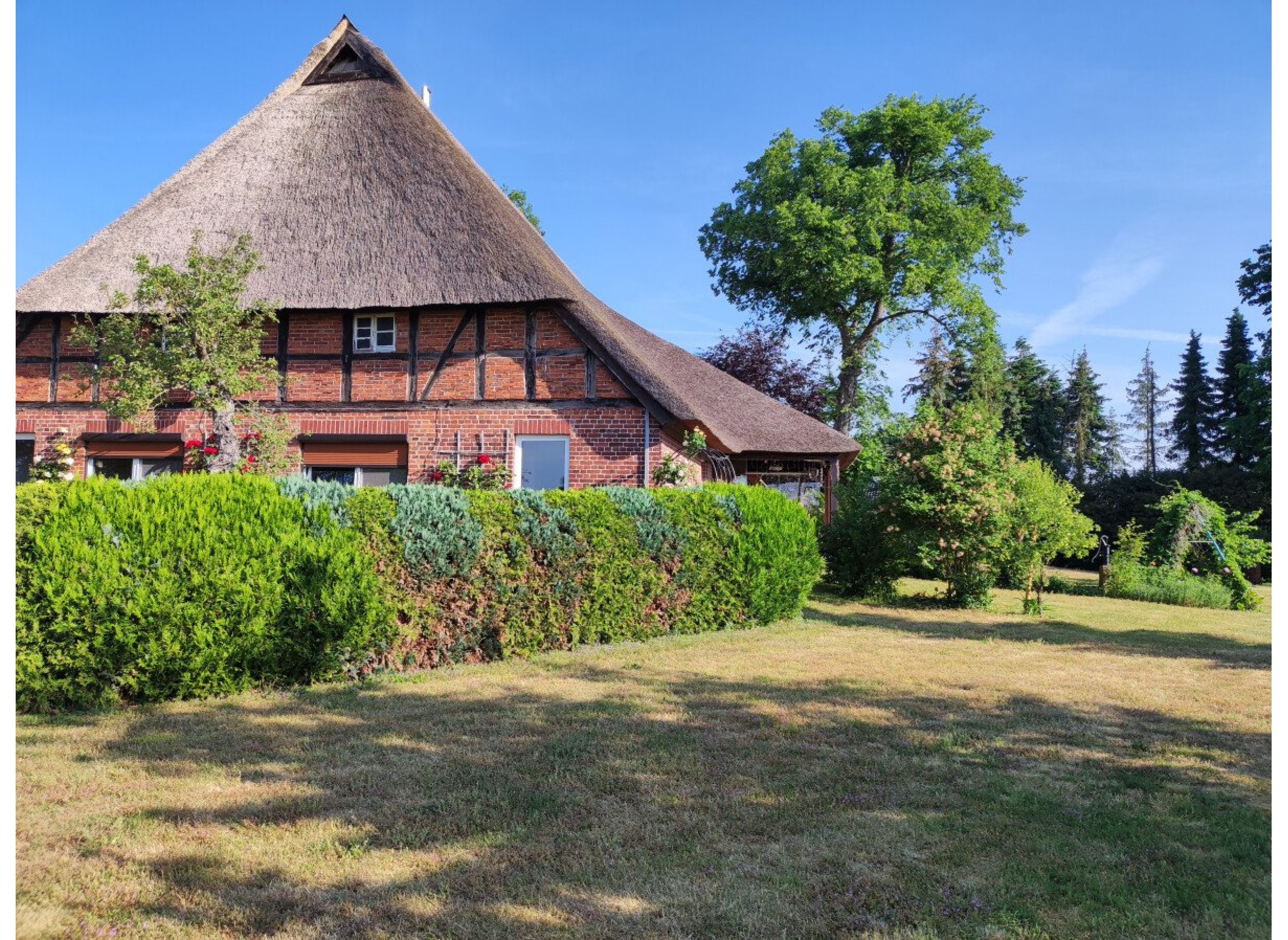 altes Bauernhausgrundstück mit Storchennest — Camperplads in Boizenburg