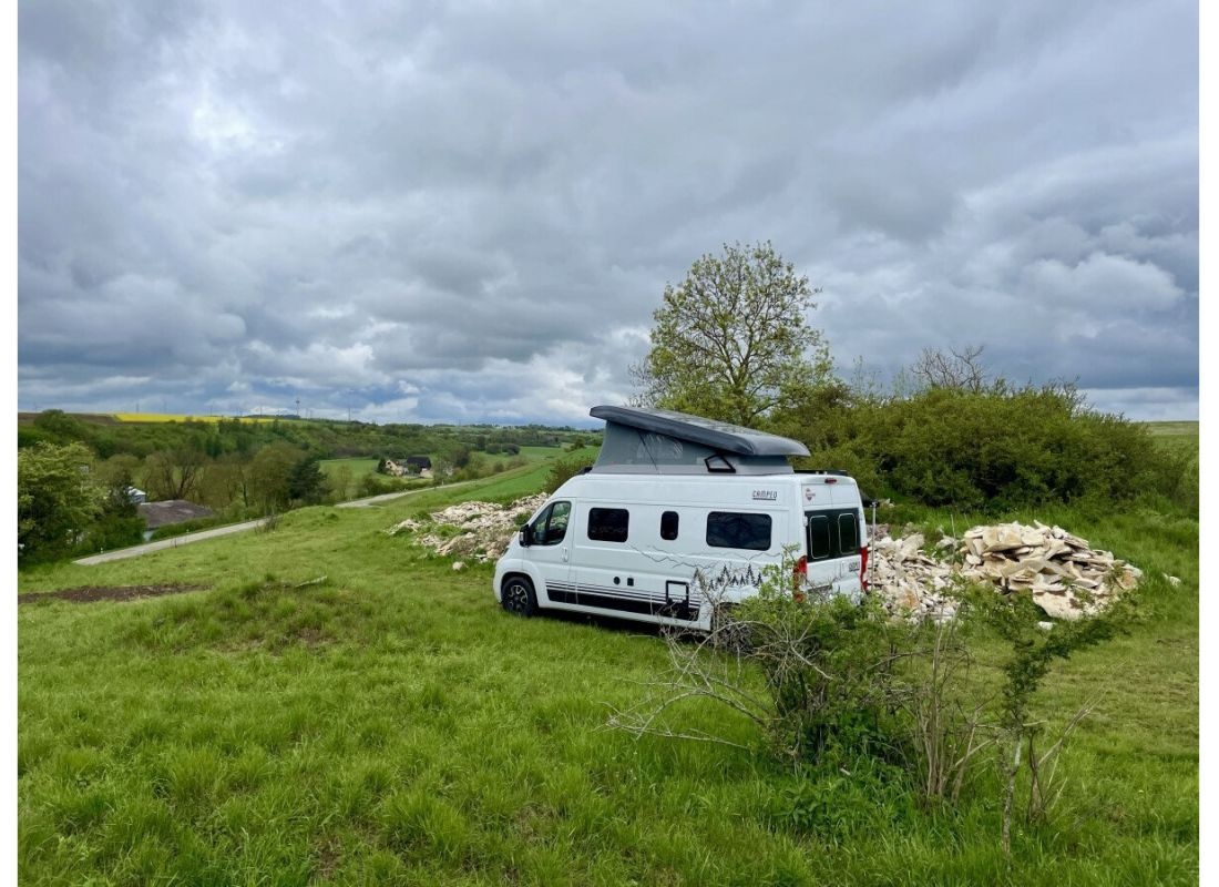 Abendstimmung oberhalb der Kohlmühle — Stellplatz in Nennslingen
