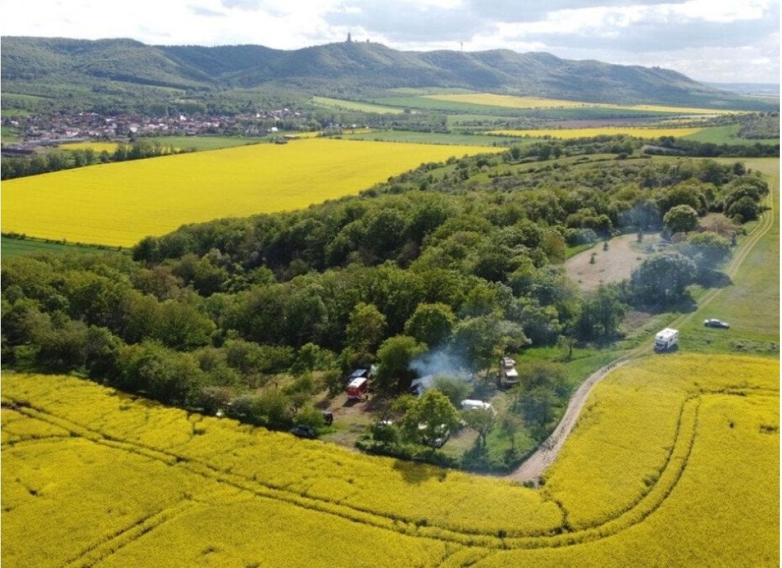 Stellplatz auf 7000 m² Streuobstwiese bei Tilleda gegenüber vom Kyffhäuser / Alleinlage — 露营车营地 in Tilleda