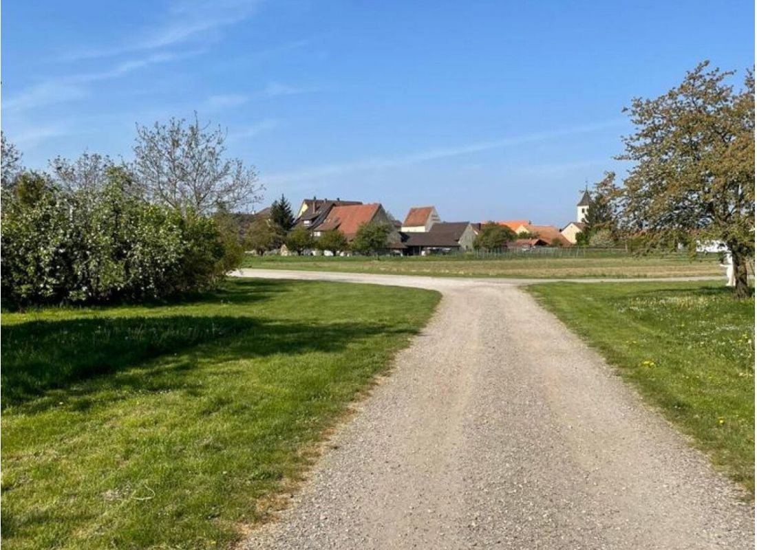 Auf einer Wiese inmitten von Kirschbäumen — Camperplads in Buggingen