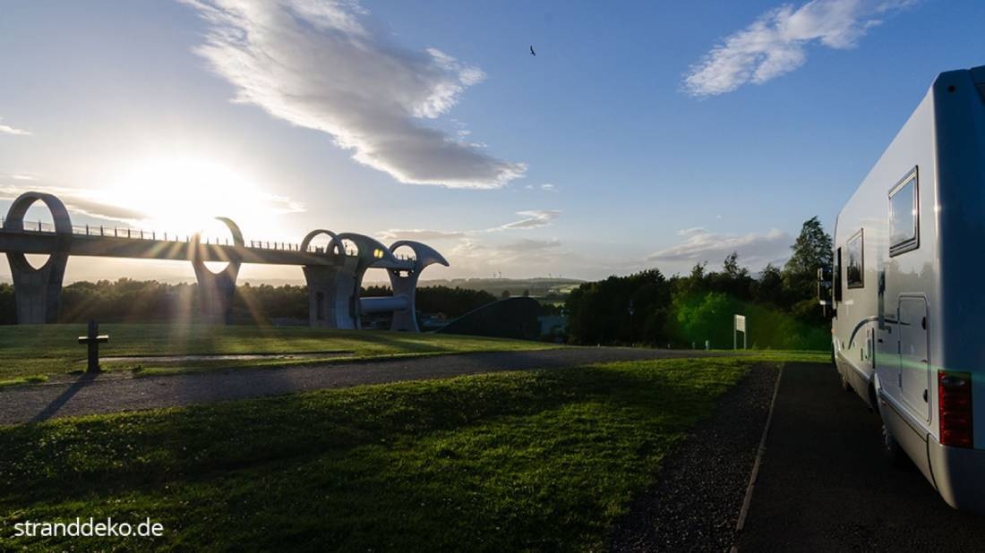 Parking Falkirk Wheel — Overnatnings‑parkering in Larbert