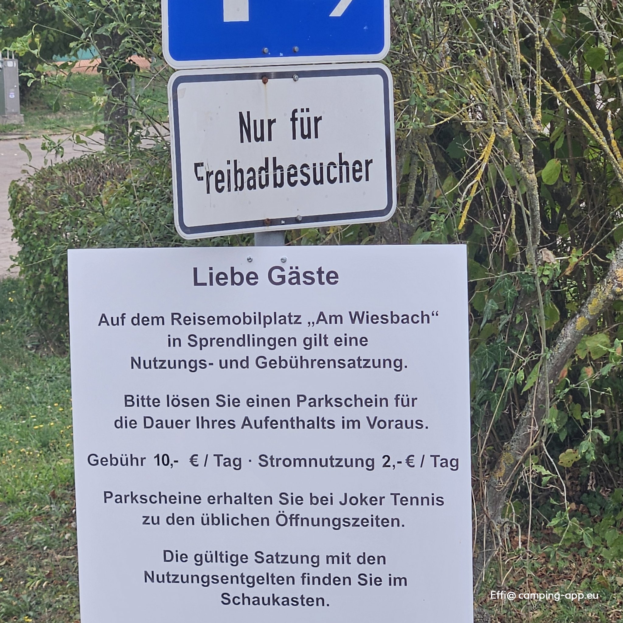 Reisemobilplatz Sprendlingen — Foto 2