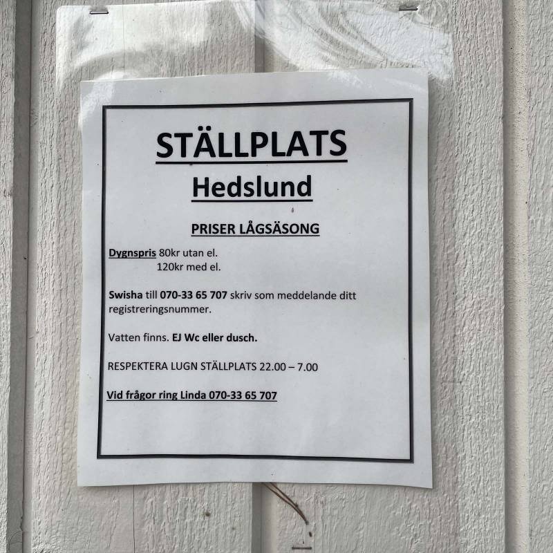 Stellplatz Hedslund Rattvik — Camperplads in Rättvik