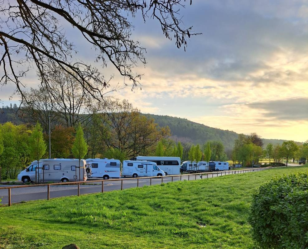 Stellplatz an der Jägerwiese — Sítio para autocaravanas in Büdingen