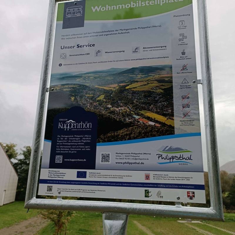 Wohnmobilstellplatz — Sítio para autocaravanas in Philippsthal (Werra)